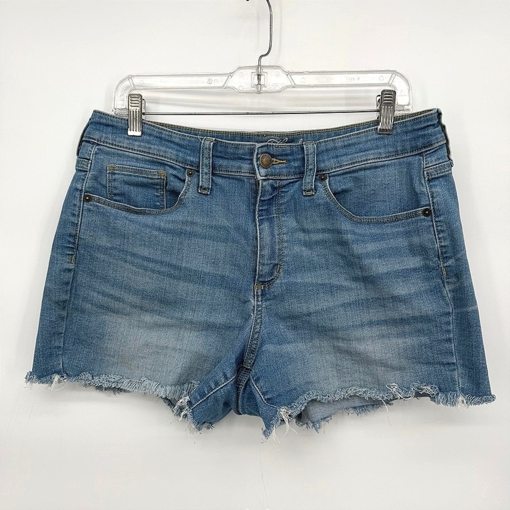 Universal Thread Denim Shorts High Rise Raw‎ Hem Casual Summer Size 12/31